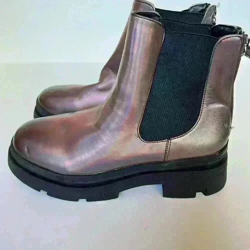 Steve Madden Kids JTeresta Purple Iridescent Boot Big Girl